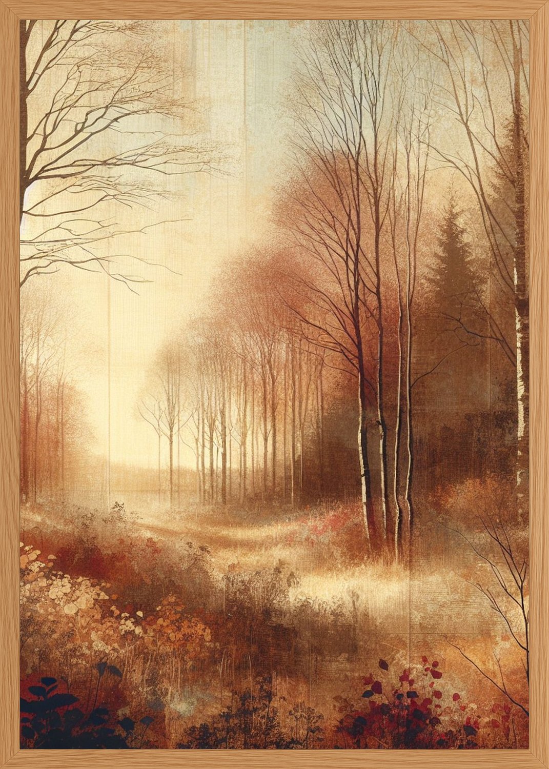 Poster in oak frame