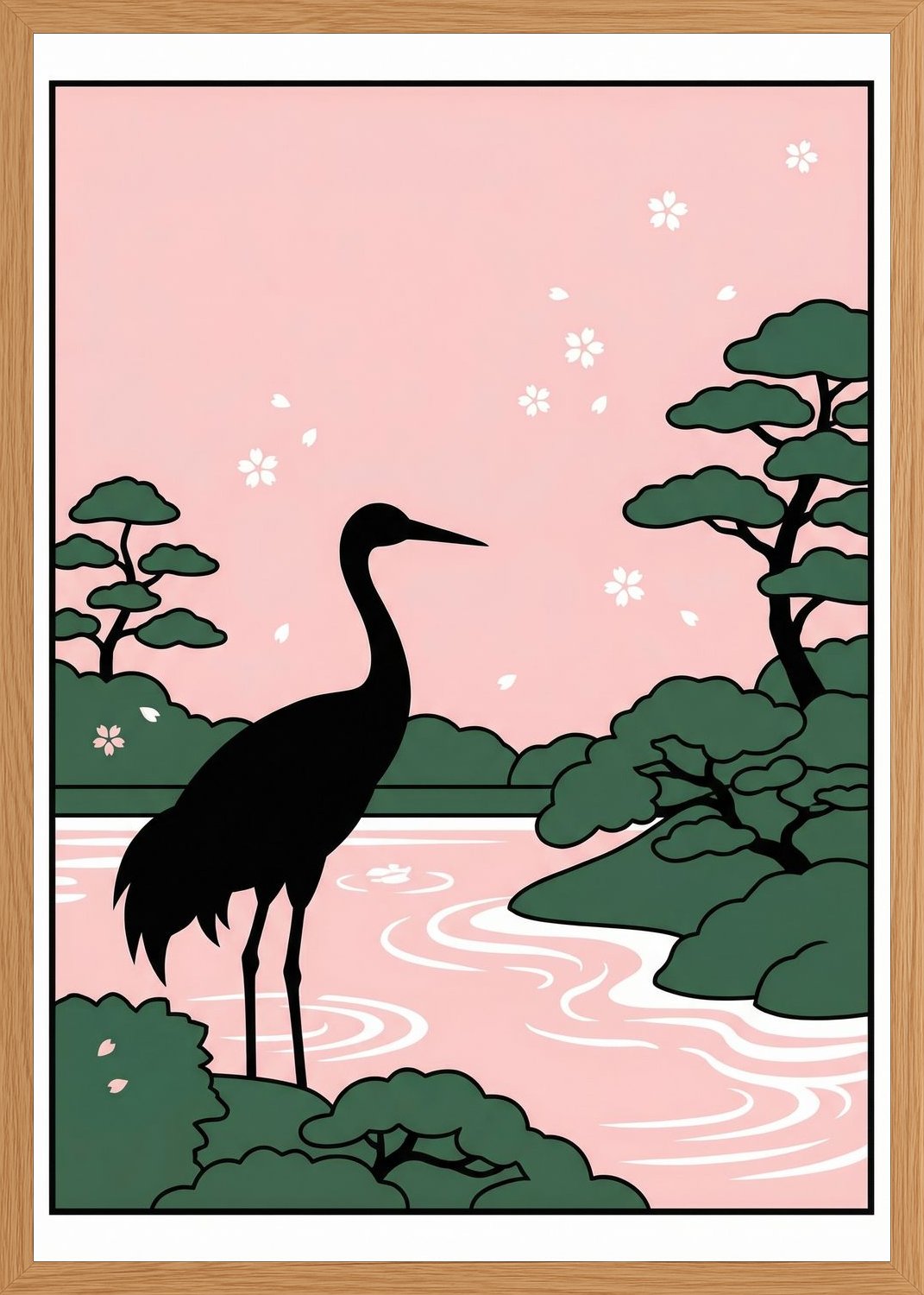 Poster in oak frame