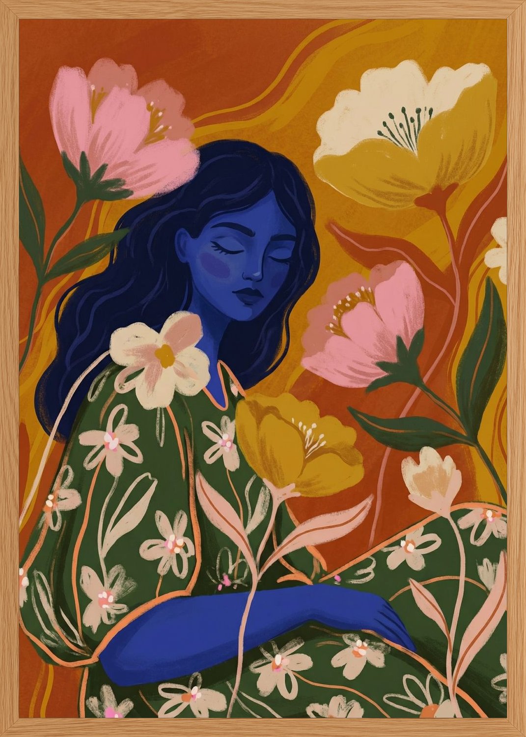Poster in oak frame