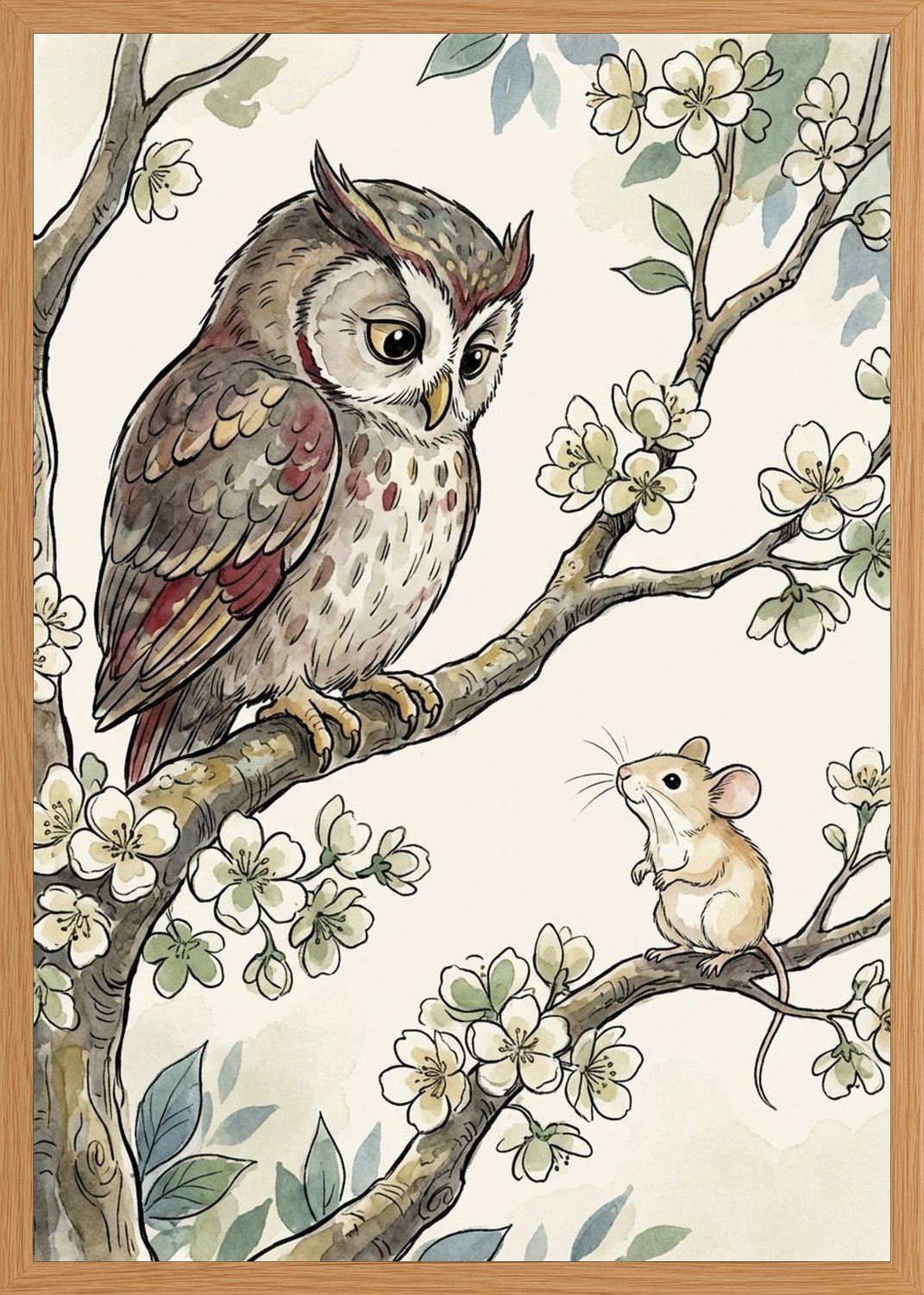 Poster in oak frame