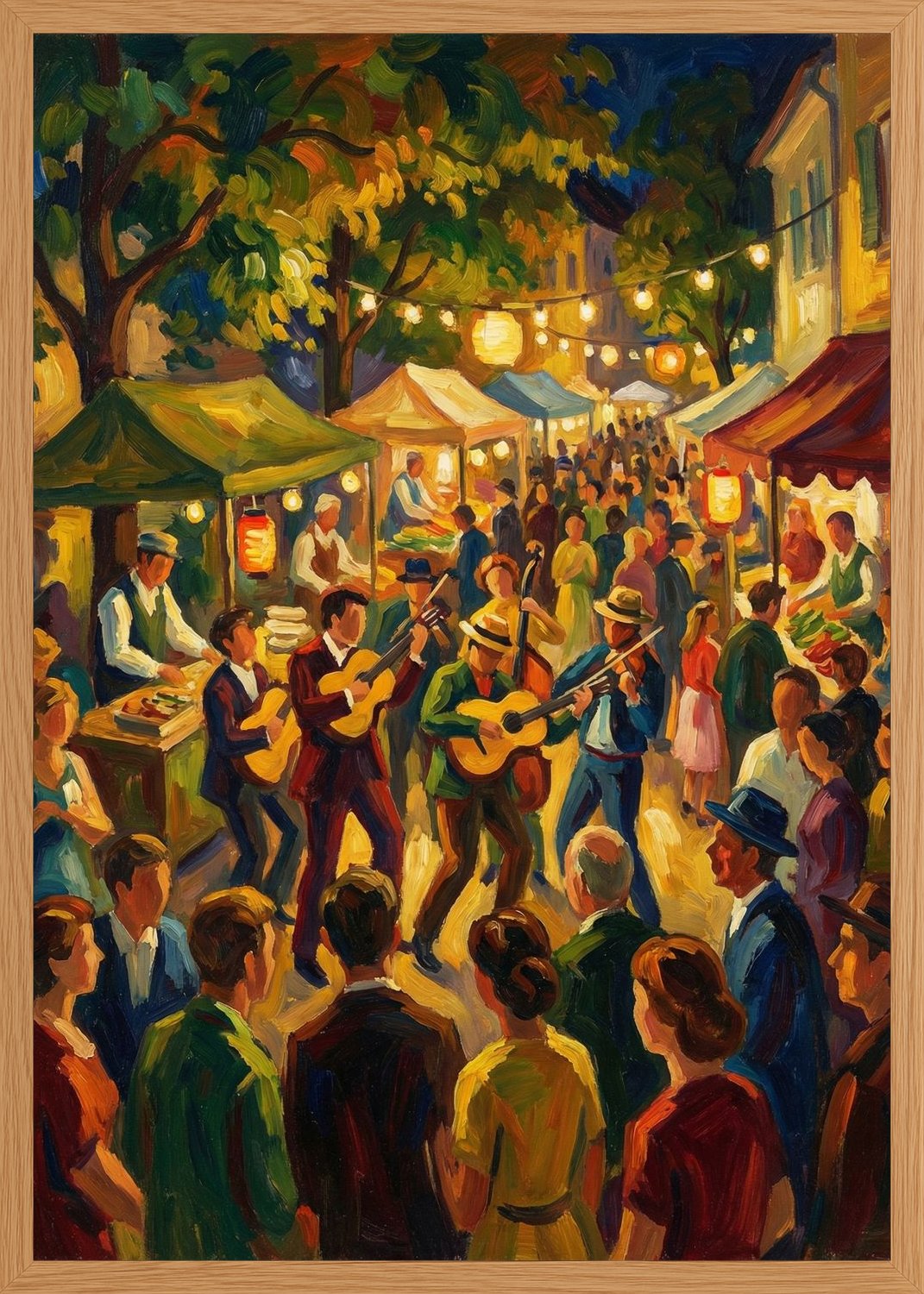 Poster in oak frame