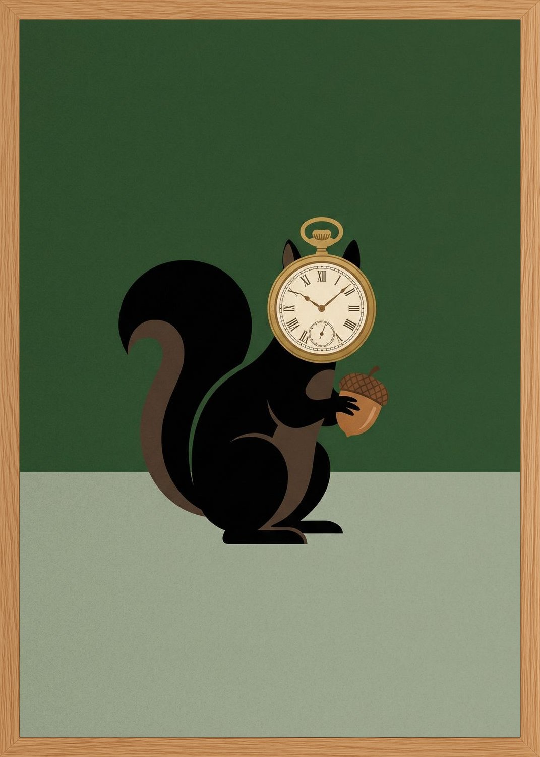 Poster in oak frame