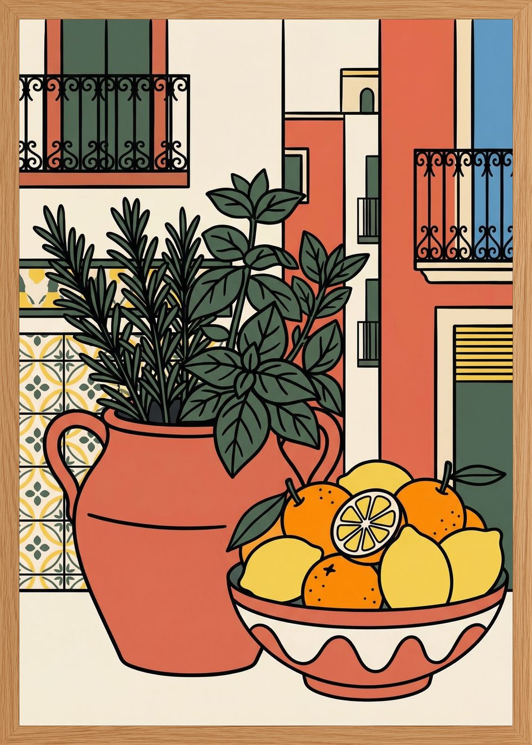Poster in oak frame