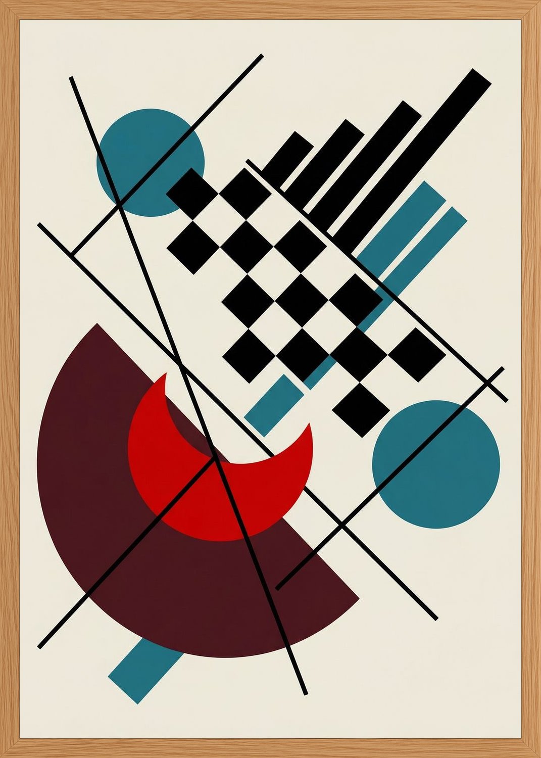 Poster in oak frame