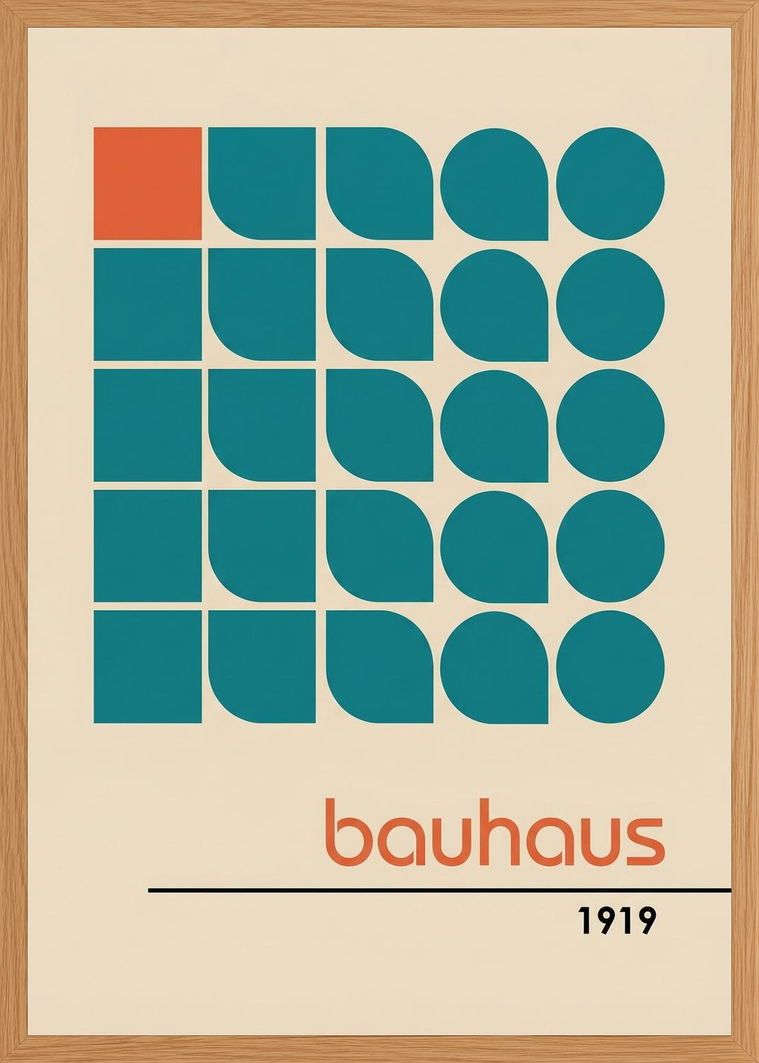 Poster in oak frame