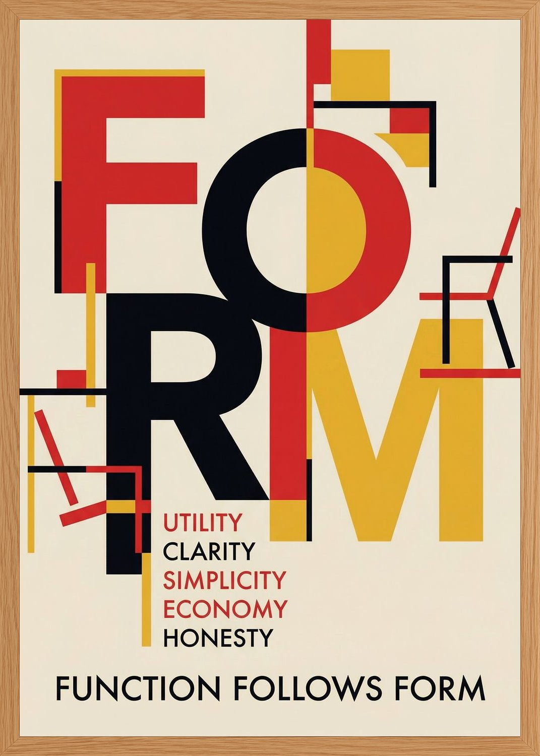 Poster in oak frame