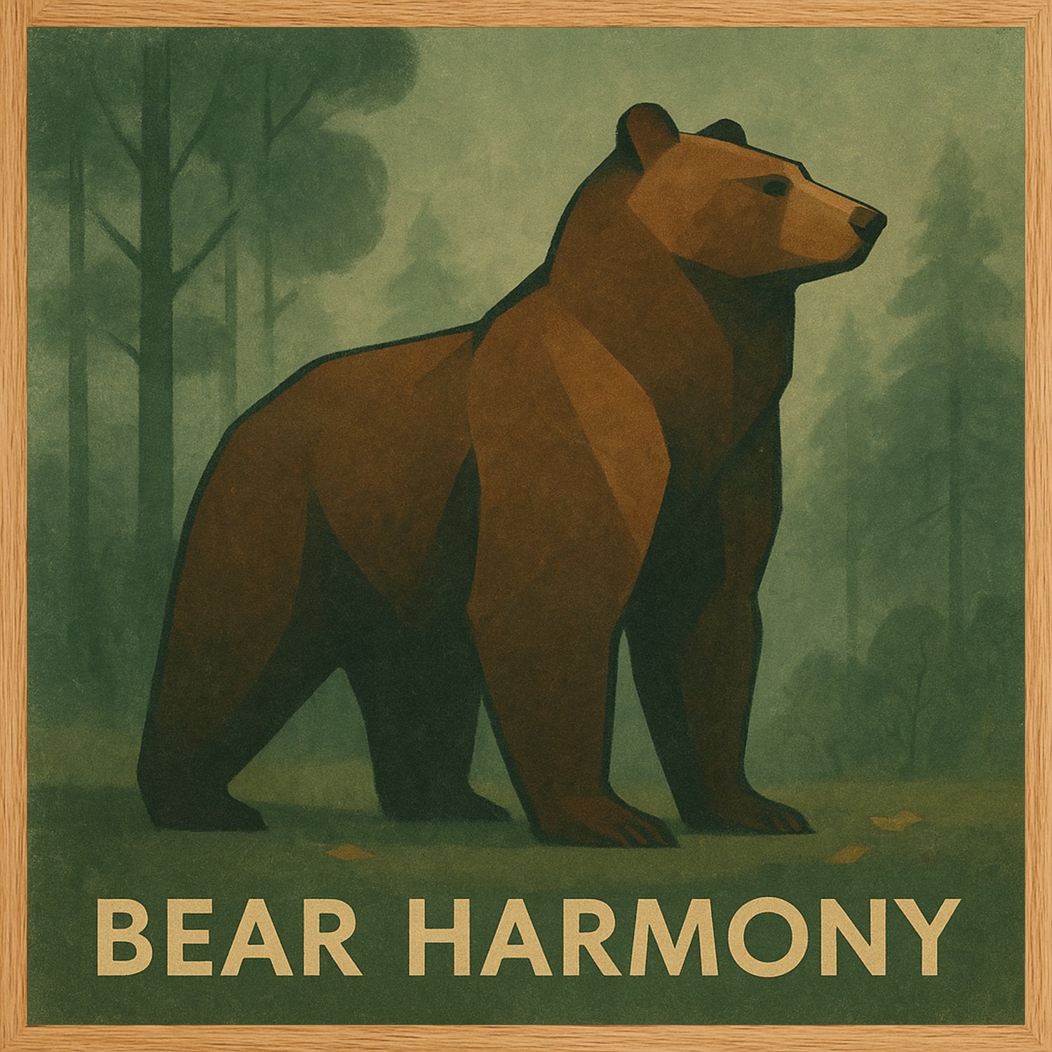 Poster in oak frame