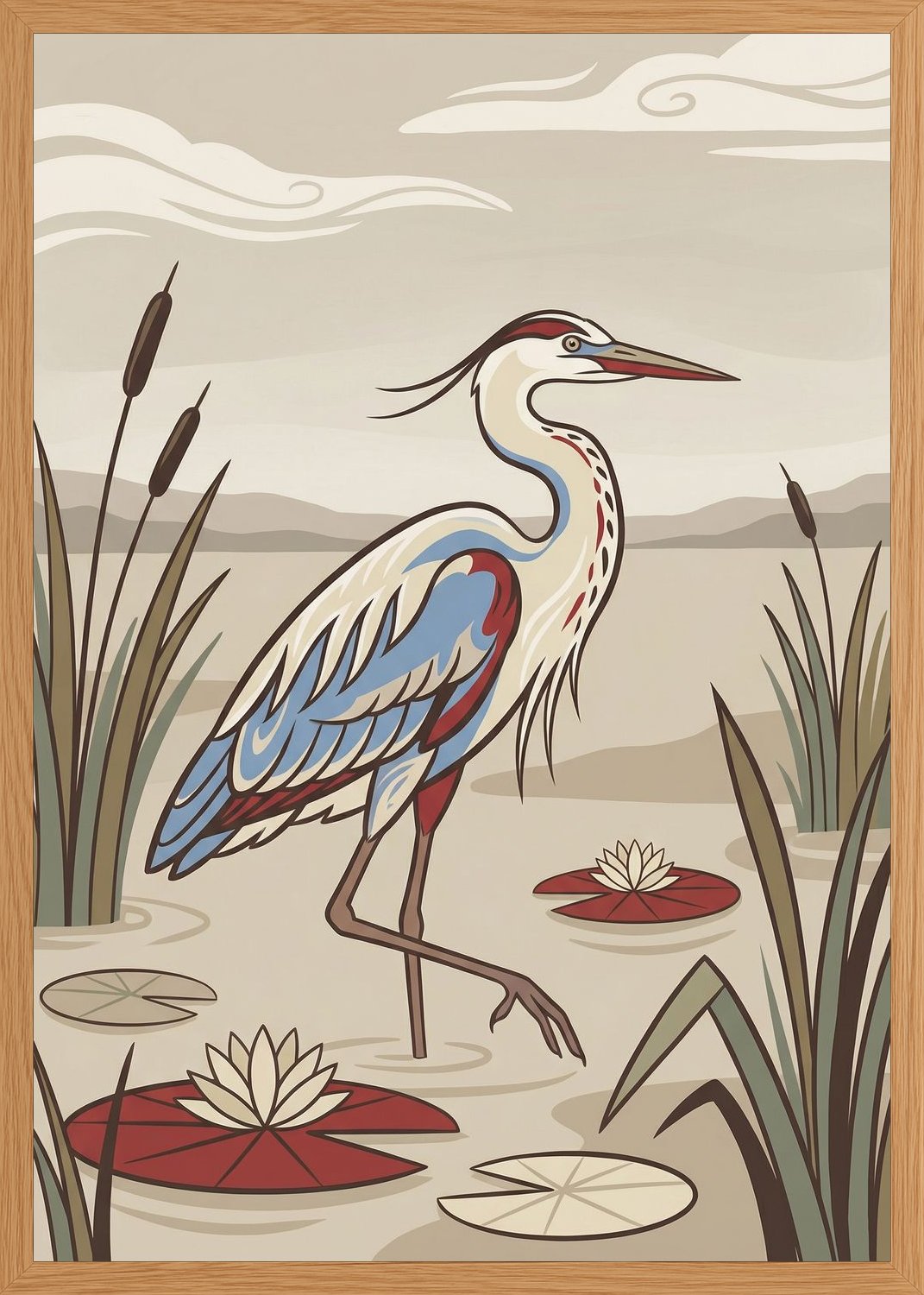 Poster in oak frame