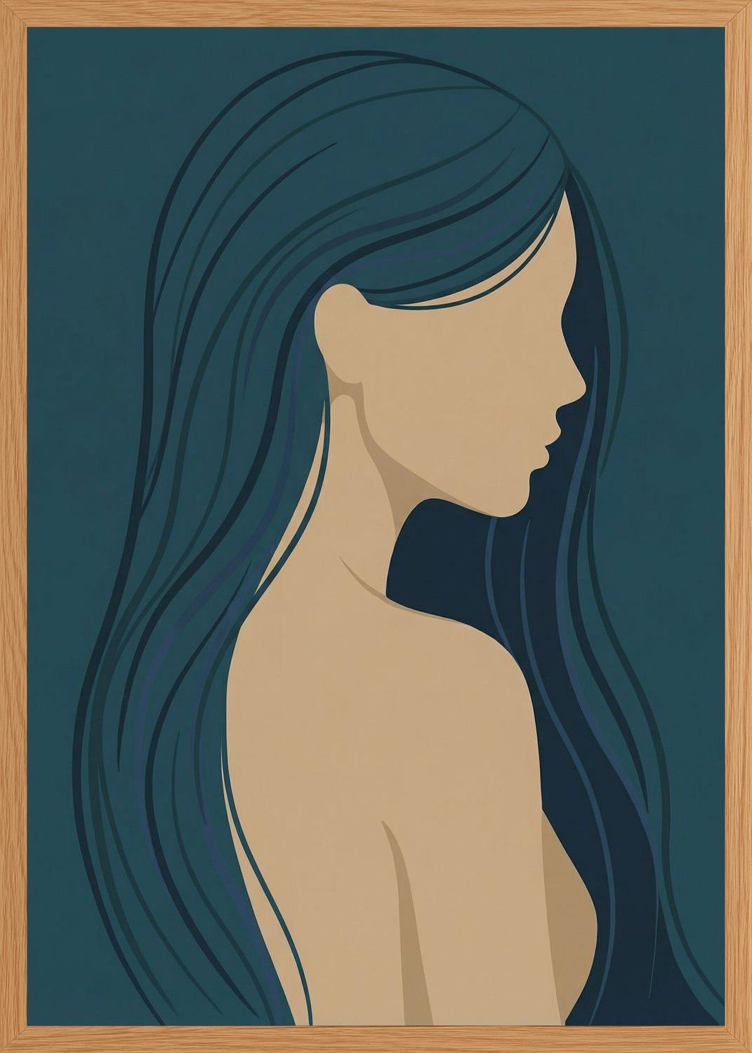 Poster in oak frame