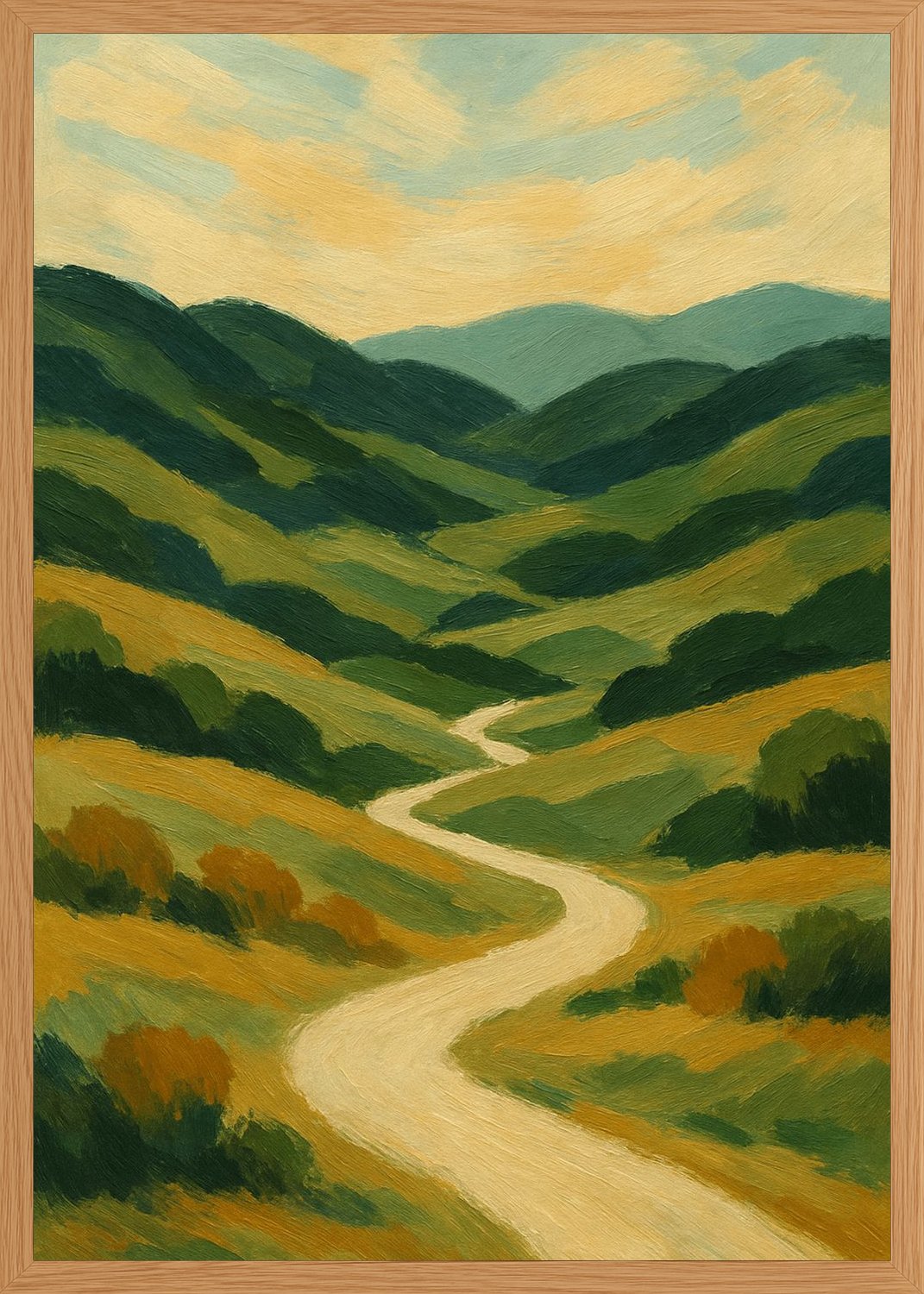 Poster in oak frame