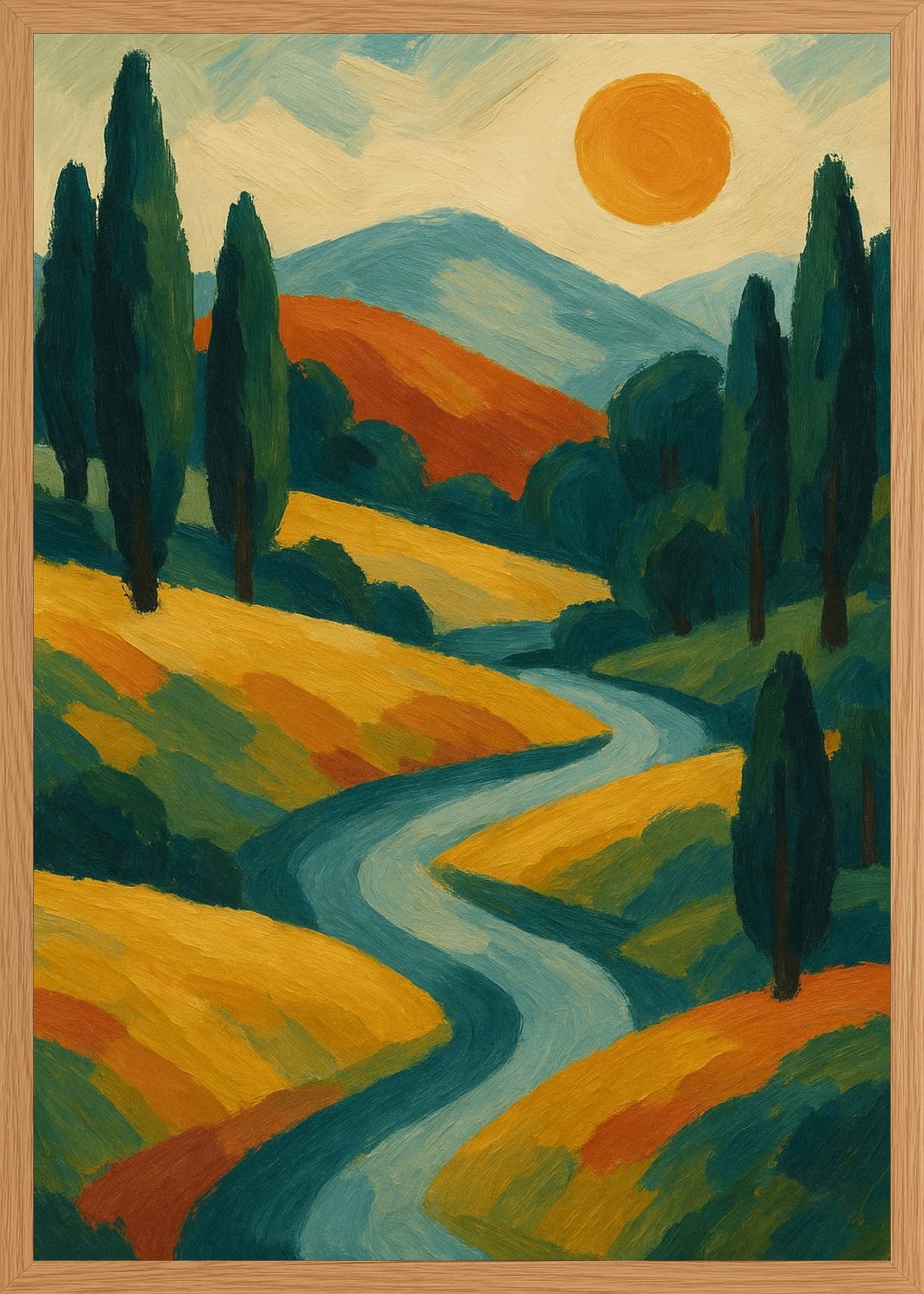 Poster in oak frame
