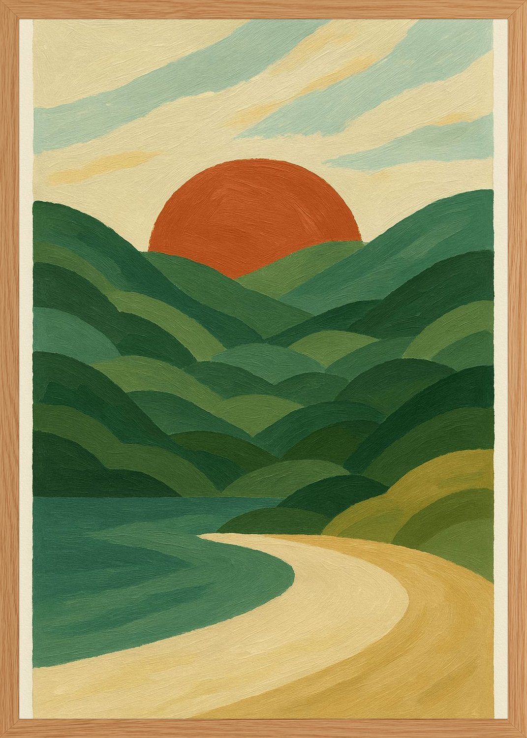 Poster in oak frame