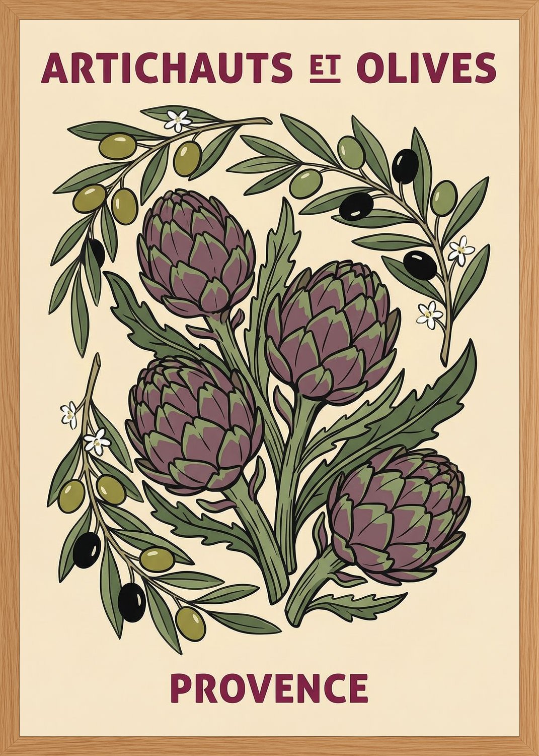 Poster in oak frame