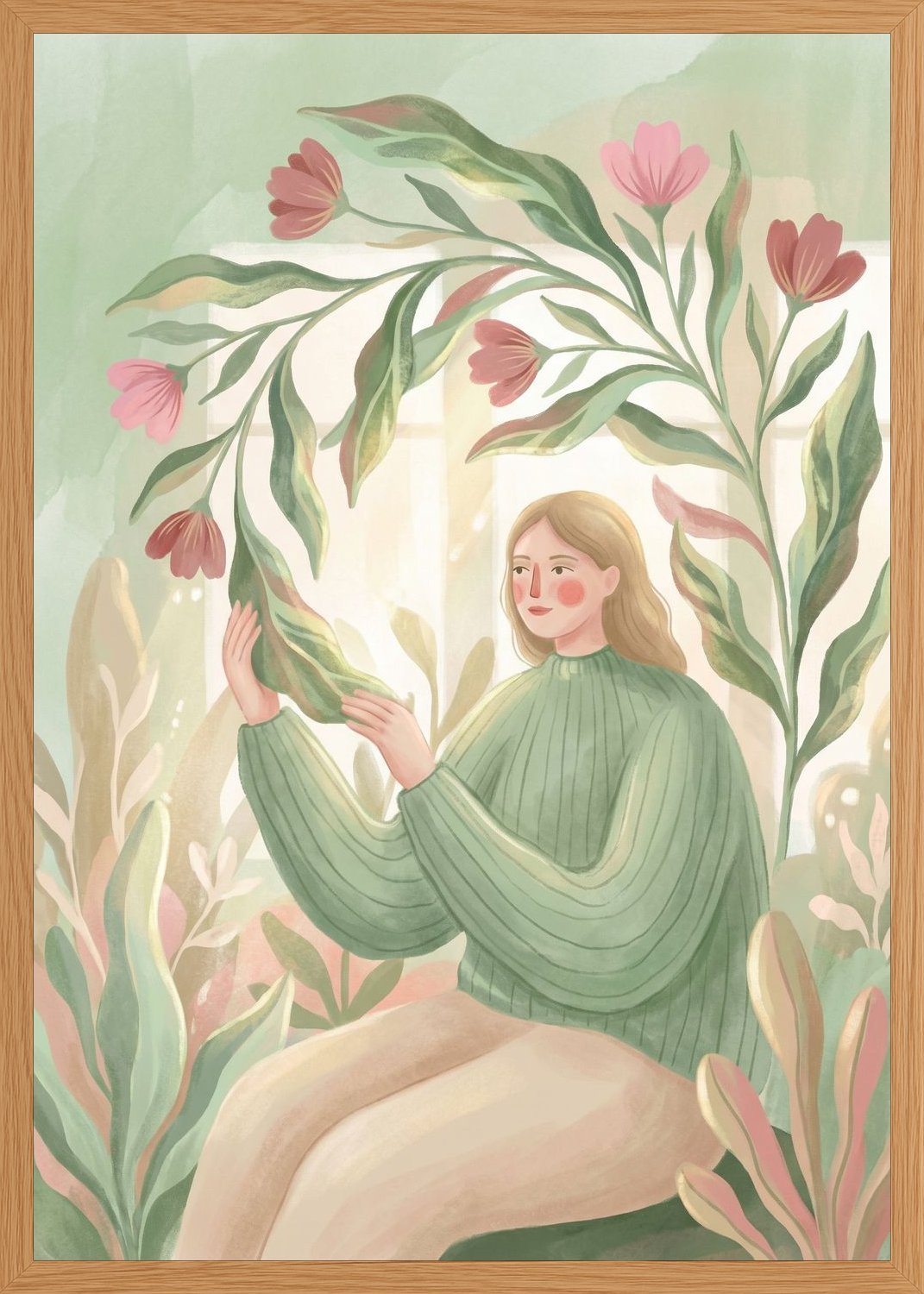 Poster in oak frame