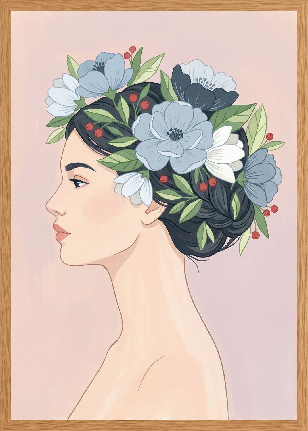 Poster in oak frame