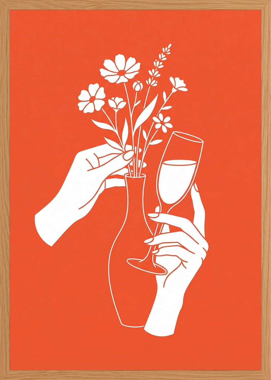 Poster in oak frame