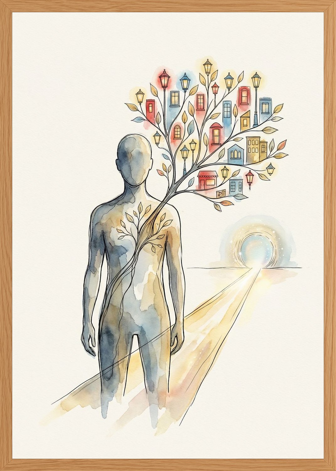 Poster in oak frame