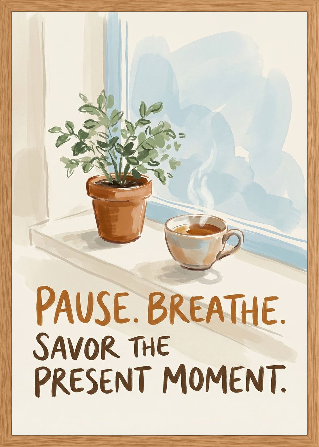 Poster in oak frame