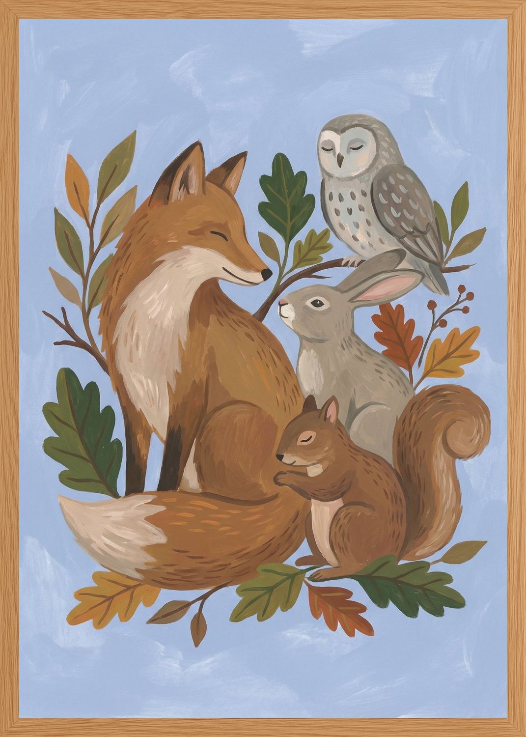 Poster in oak frame
