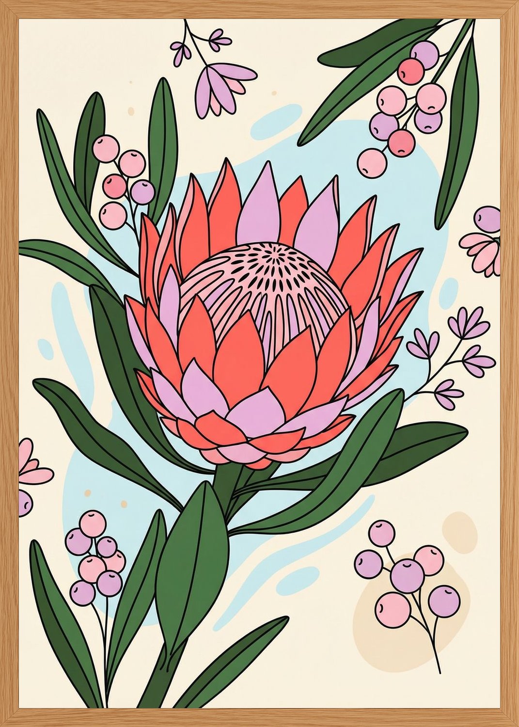 Poster in oak frame