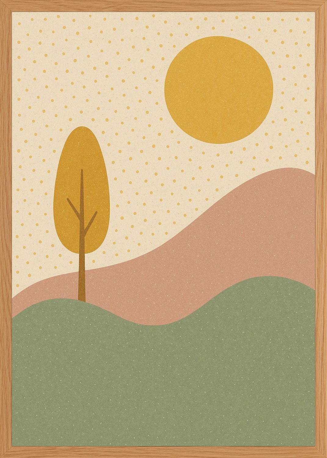 Poster in oak frame