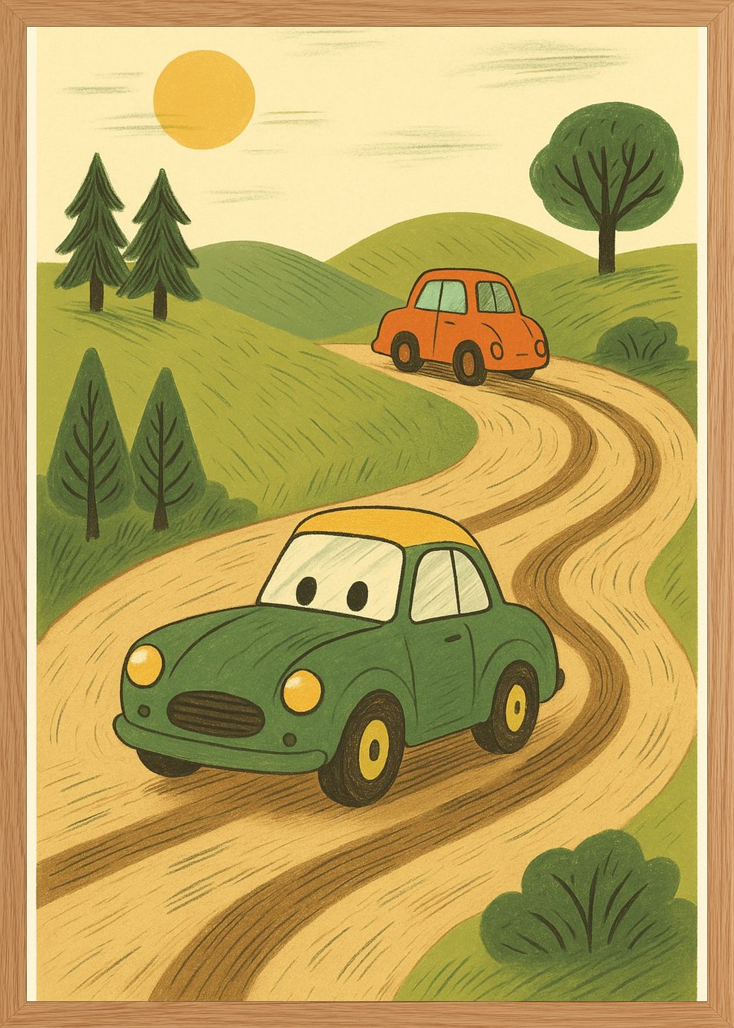 Poster in oak frame