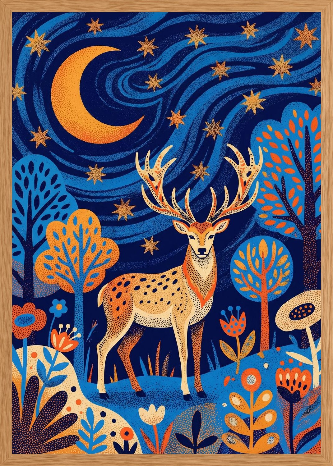 Poster in oak frame