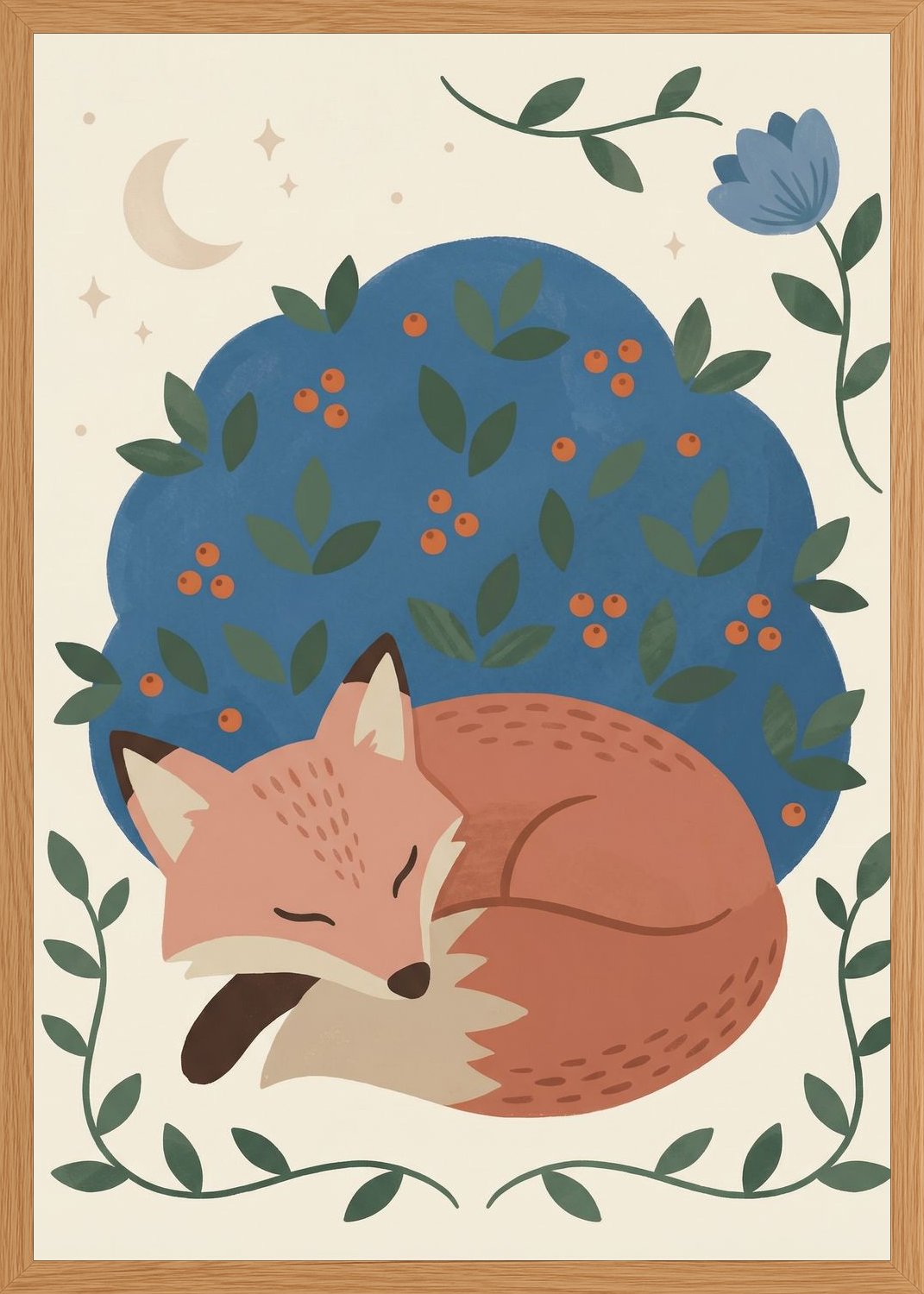 Poster in oak frame