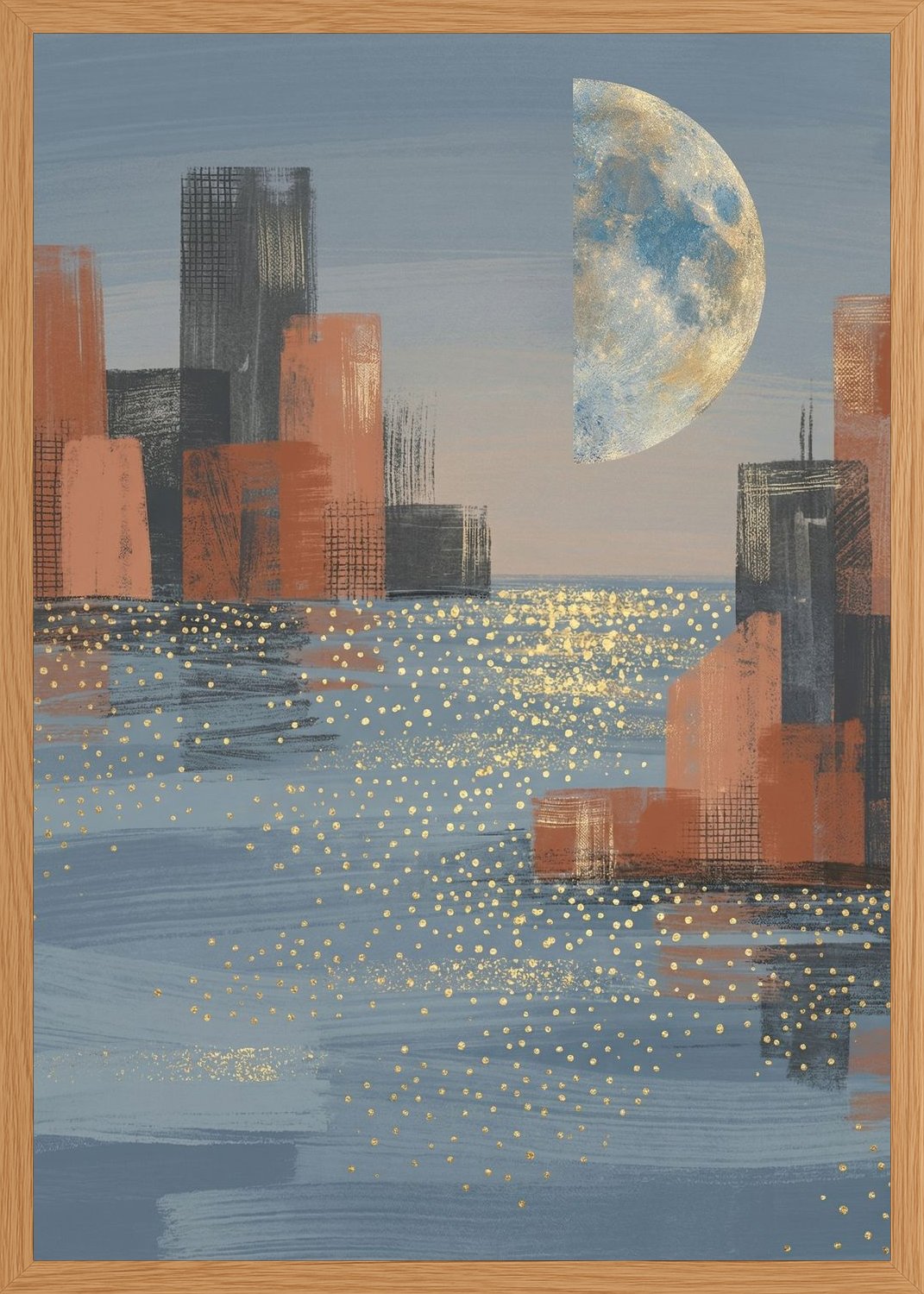 Poster in oak frame