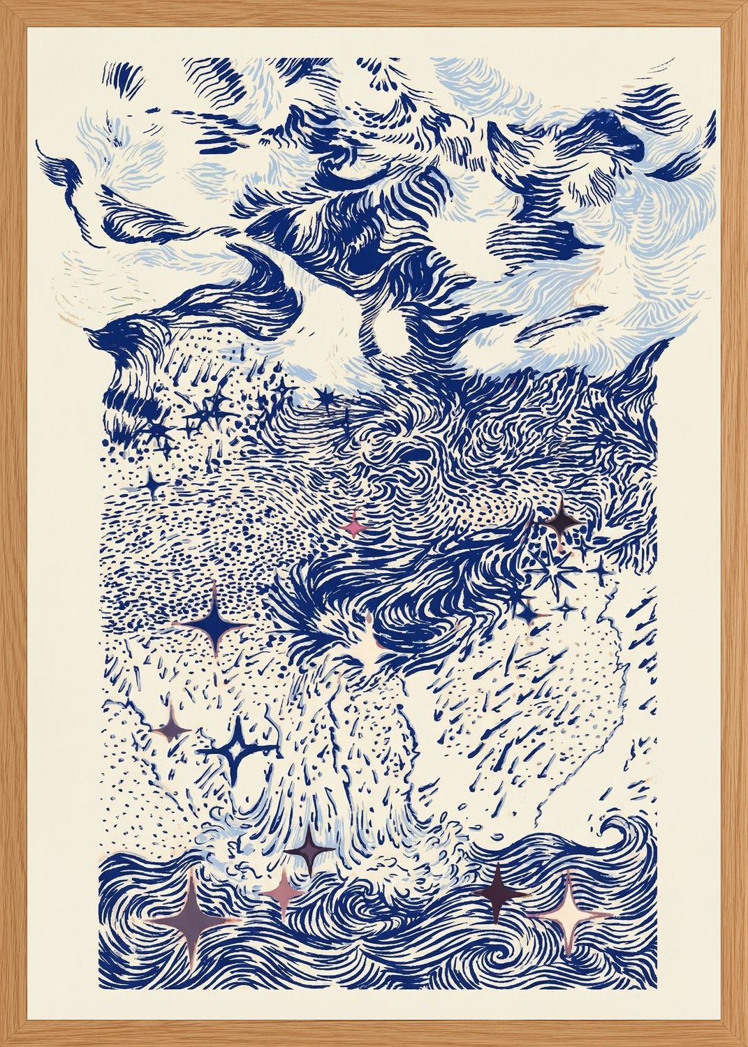 Poster in oak frame