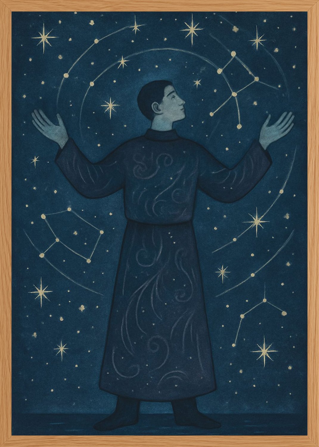 Poster in oak frame