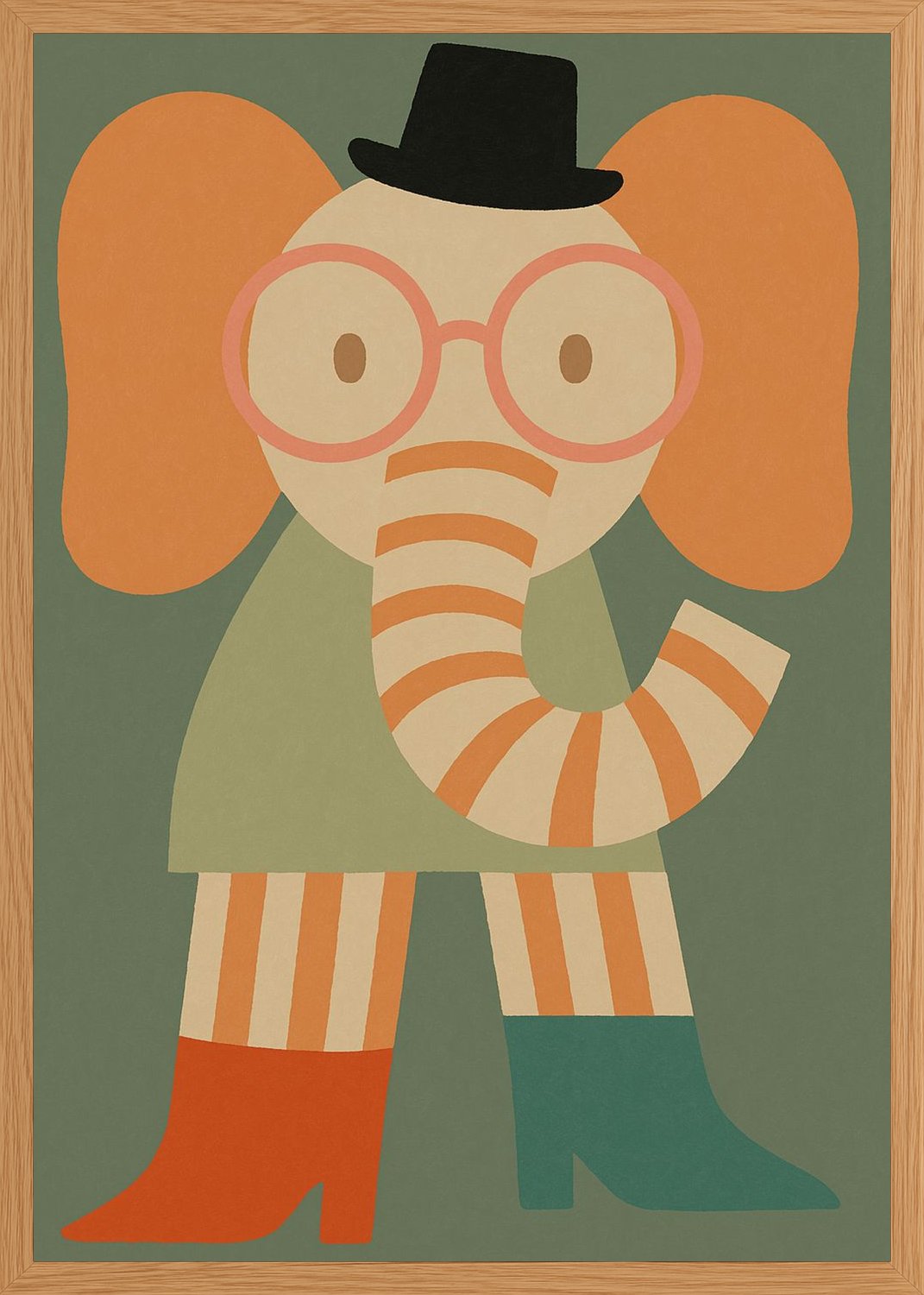 Poster in oak frame
