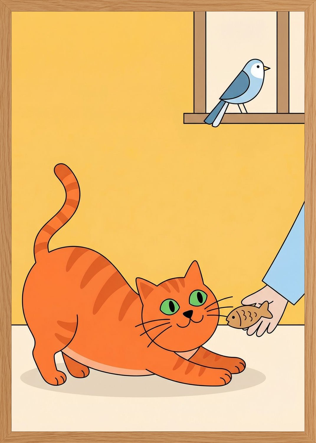 Poster in oak frame
