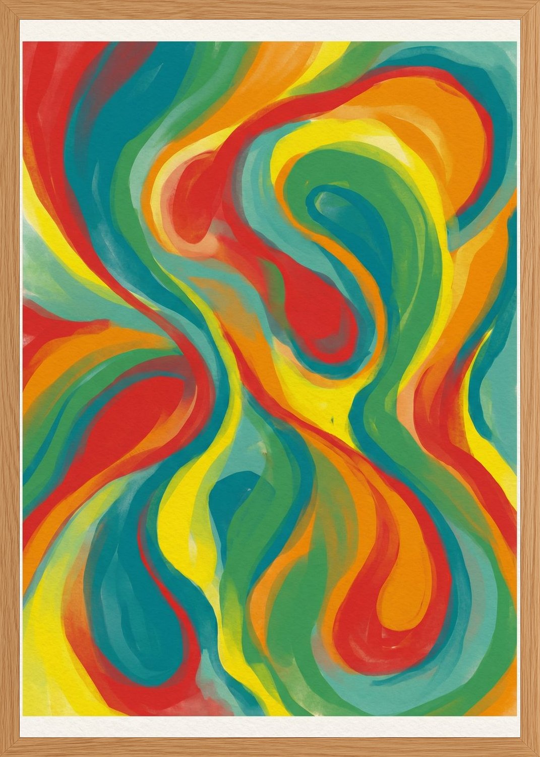 Poster in oak frame