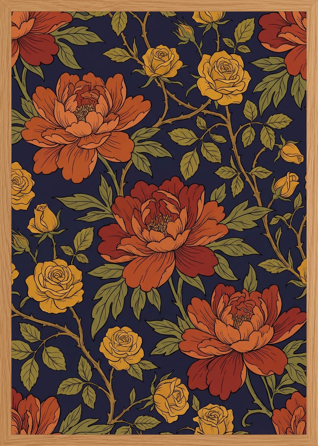 Poster in oak frame