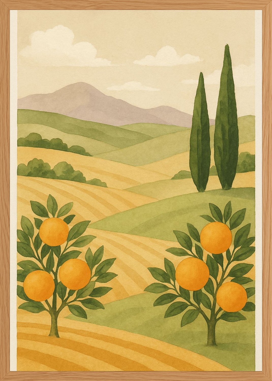 Poster in oak frame