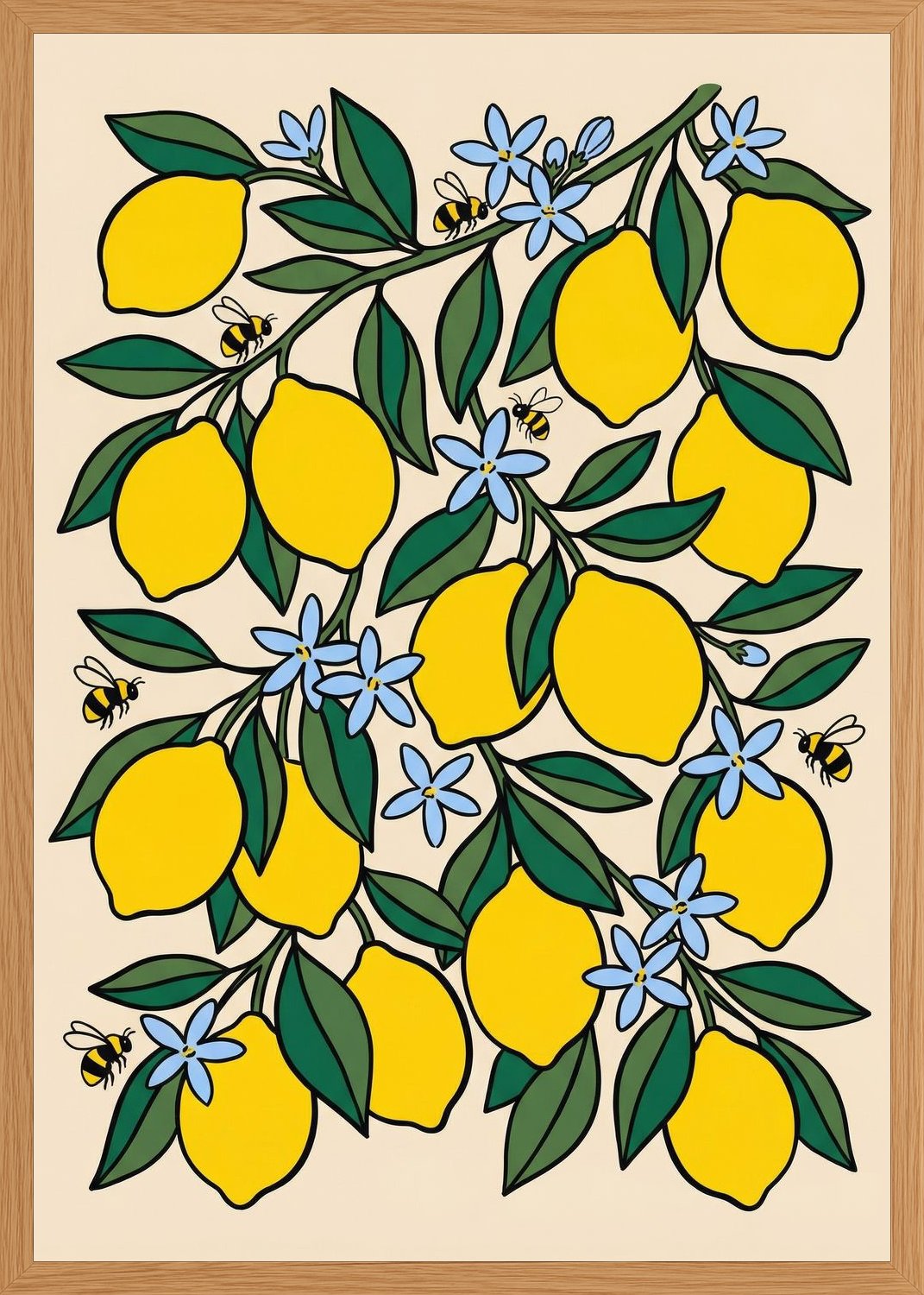 Poster in oak frame
