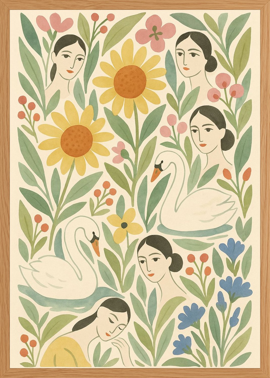 Poster in oak frame