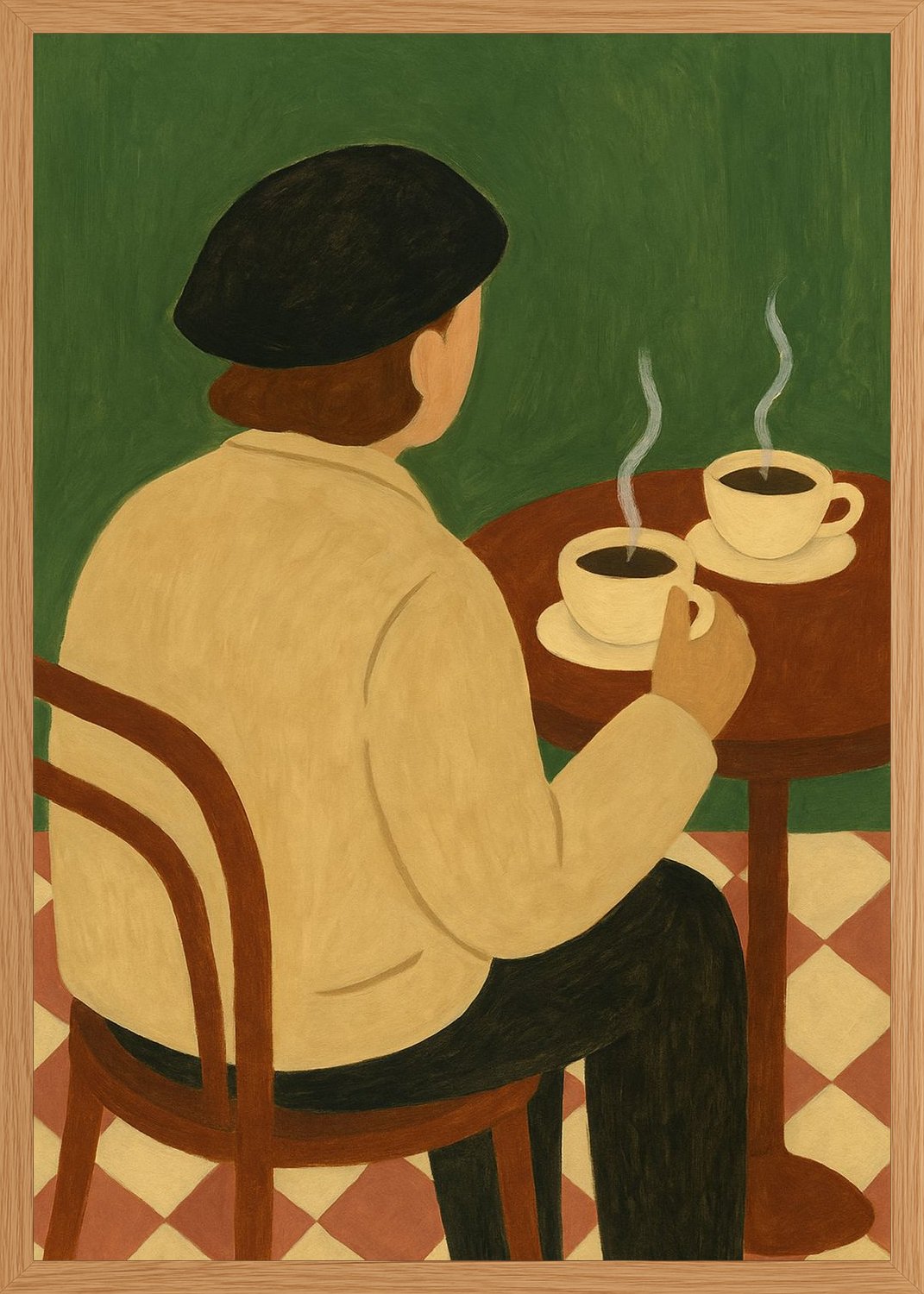 Poster in oak frame