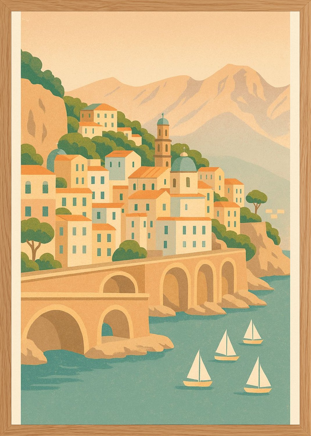Poster in oak frame