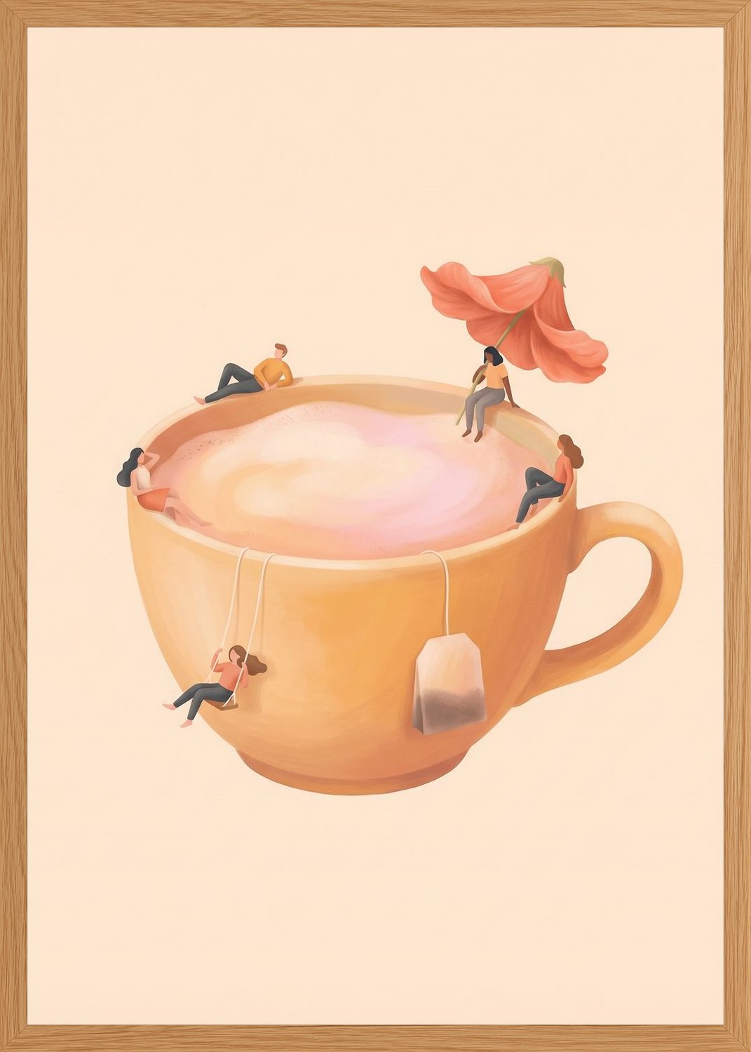 Poster in oak frame