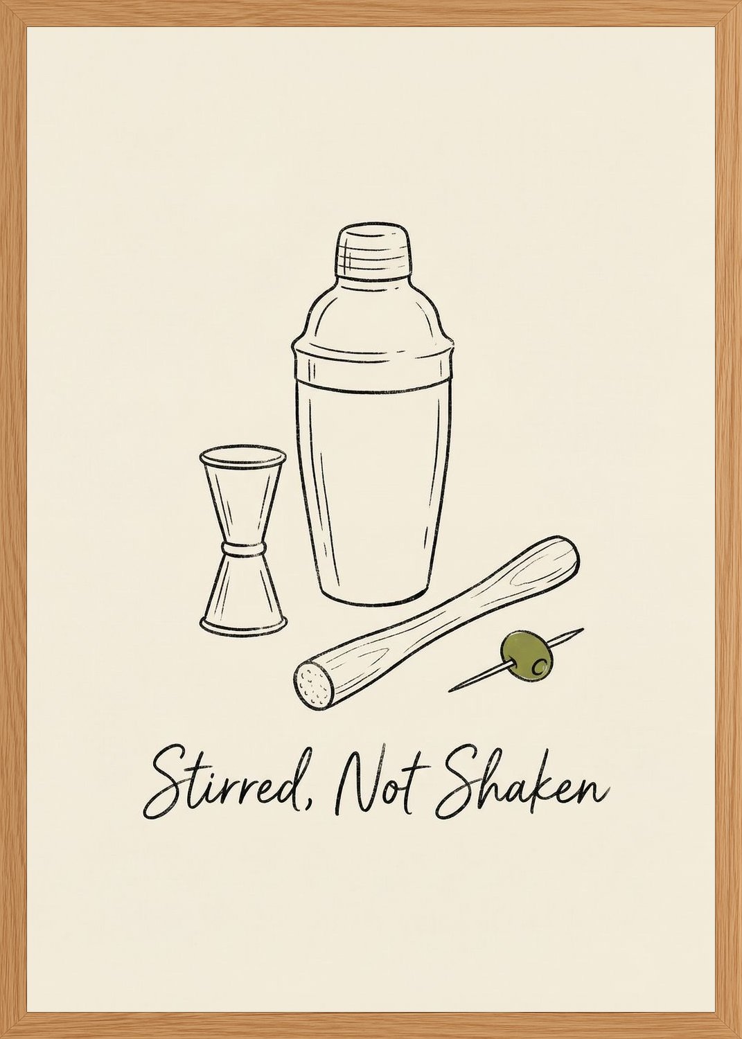 Poster in oak frame