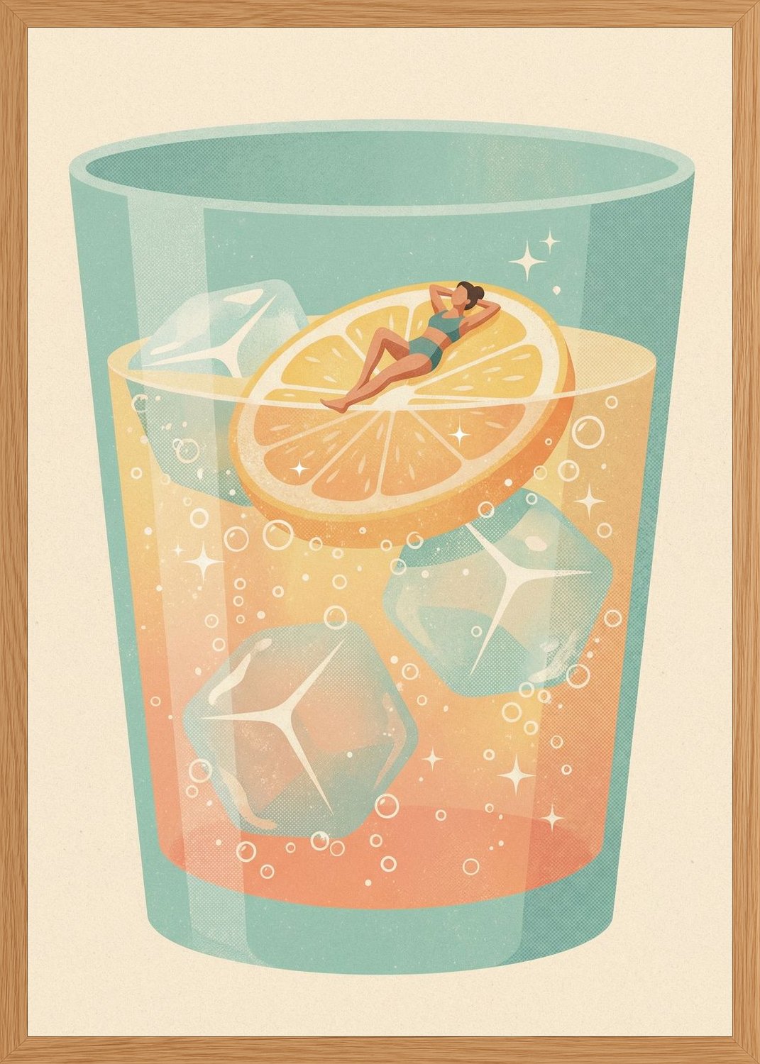 Poster in oak frame