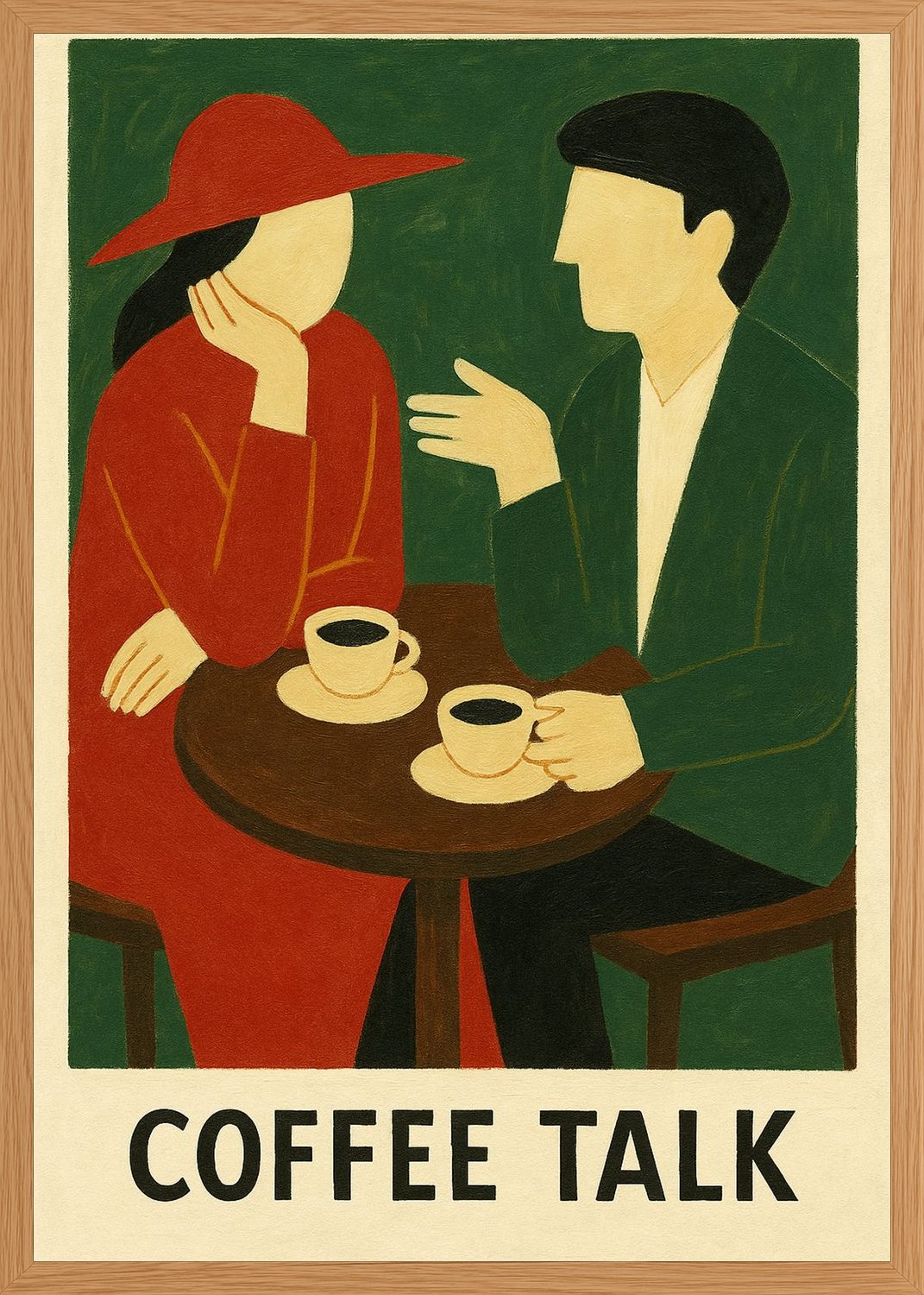 Poster in oak frame
