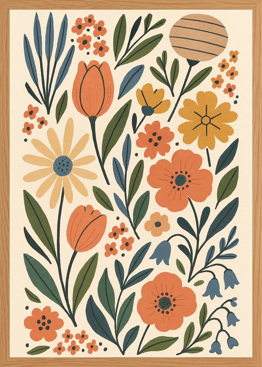 Poster in oak frame