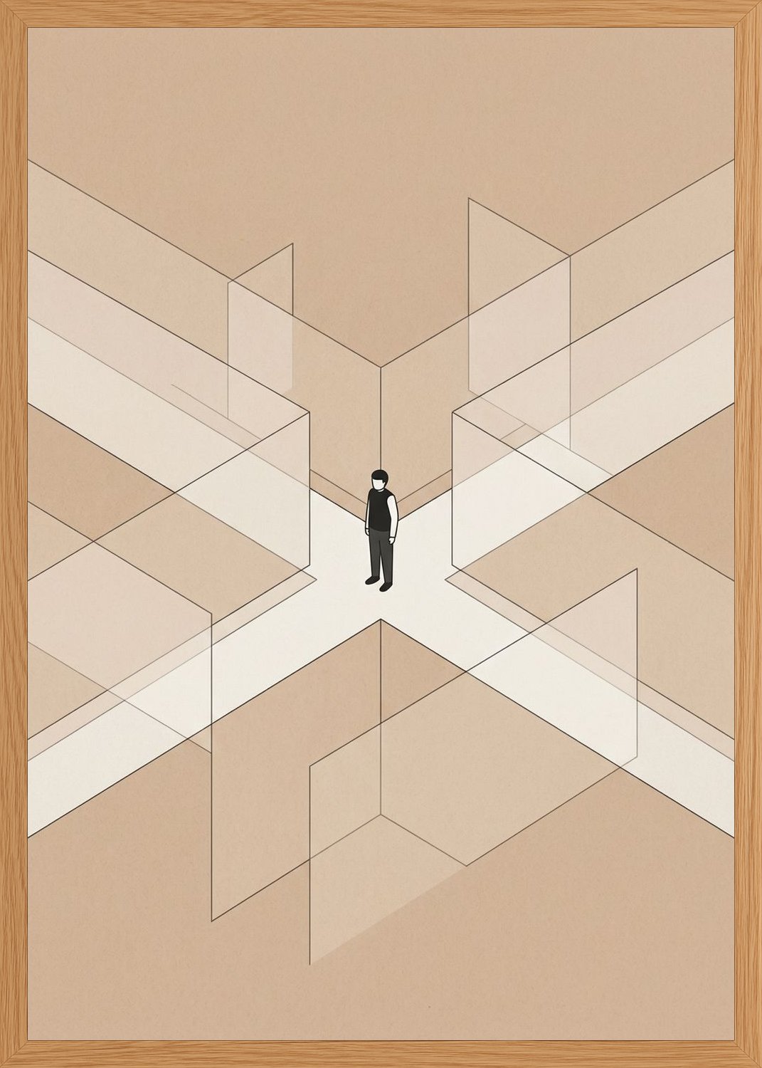 Poster in oak frame