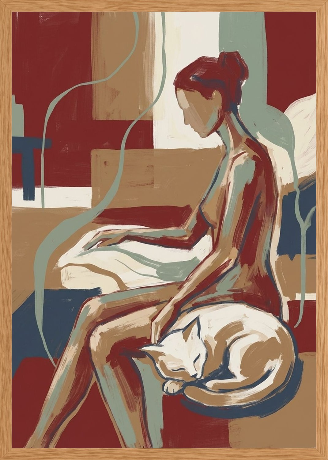 Poster in oak frame