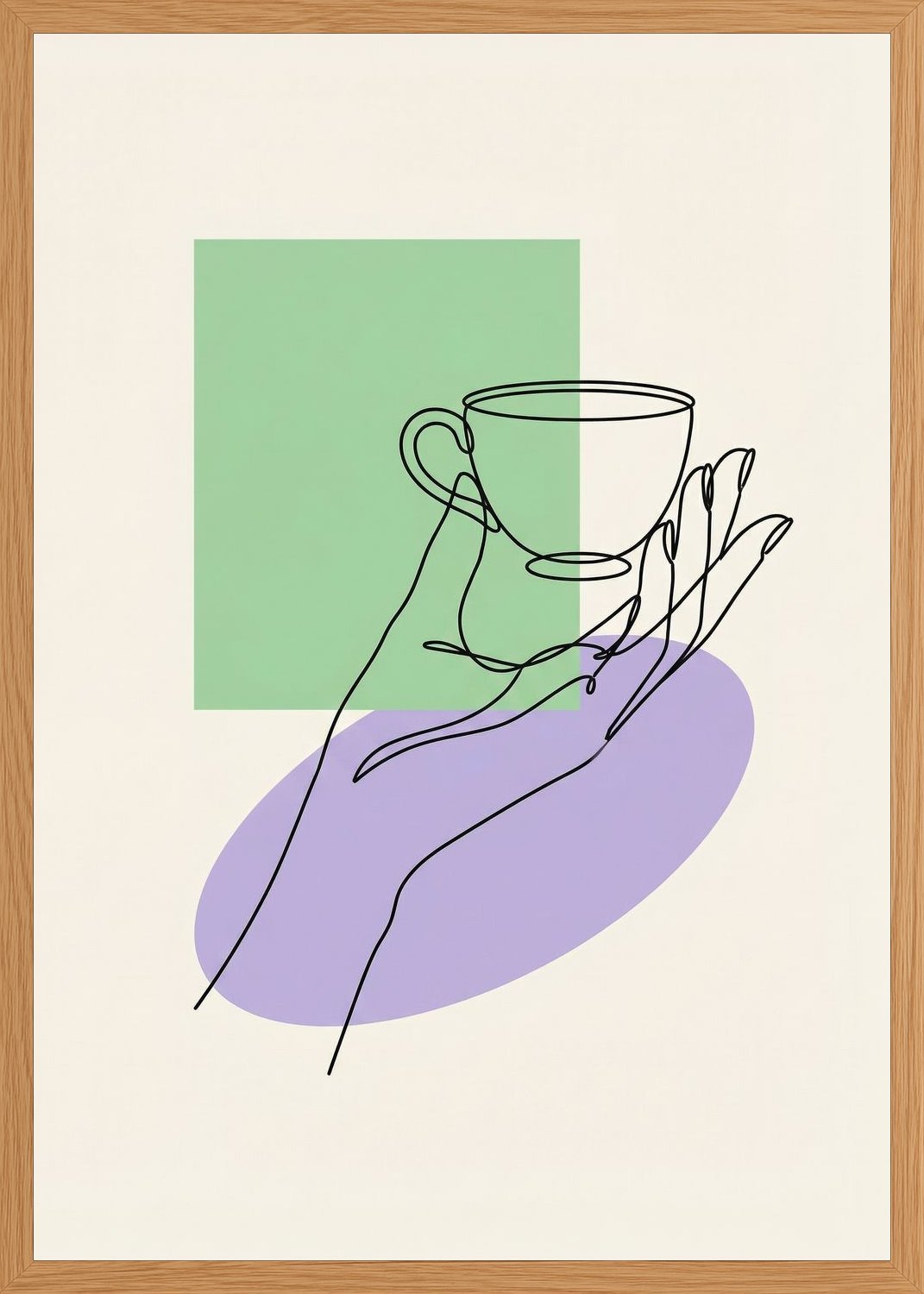 Poster in oak frame