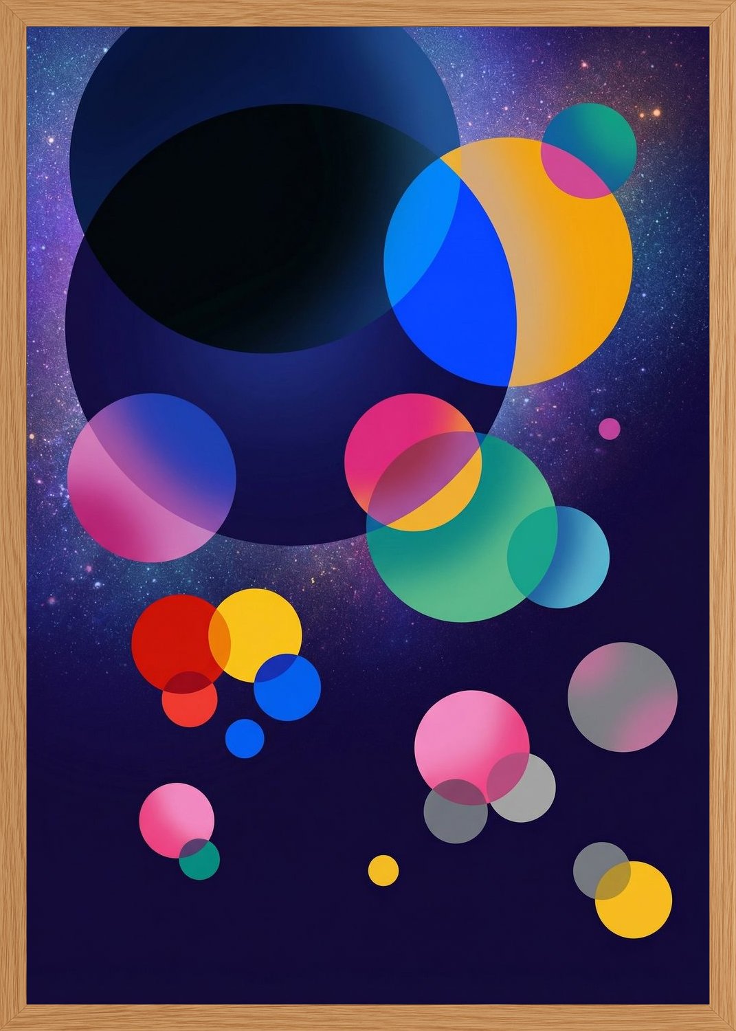 Poster in oak frame