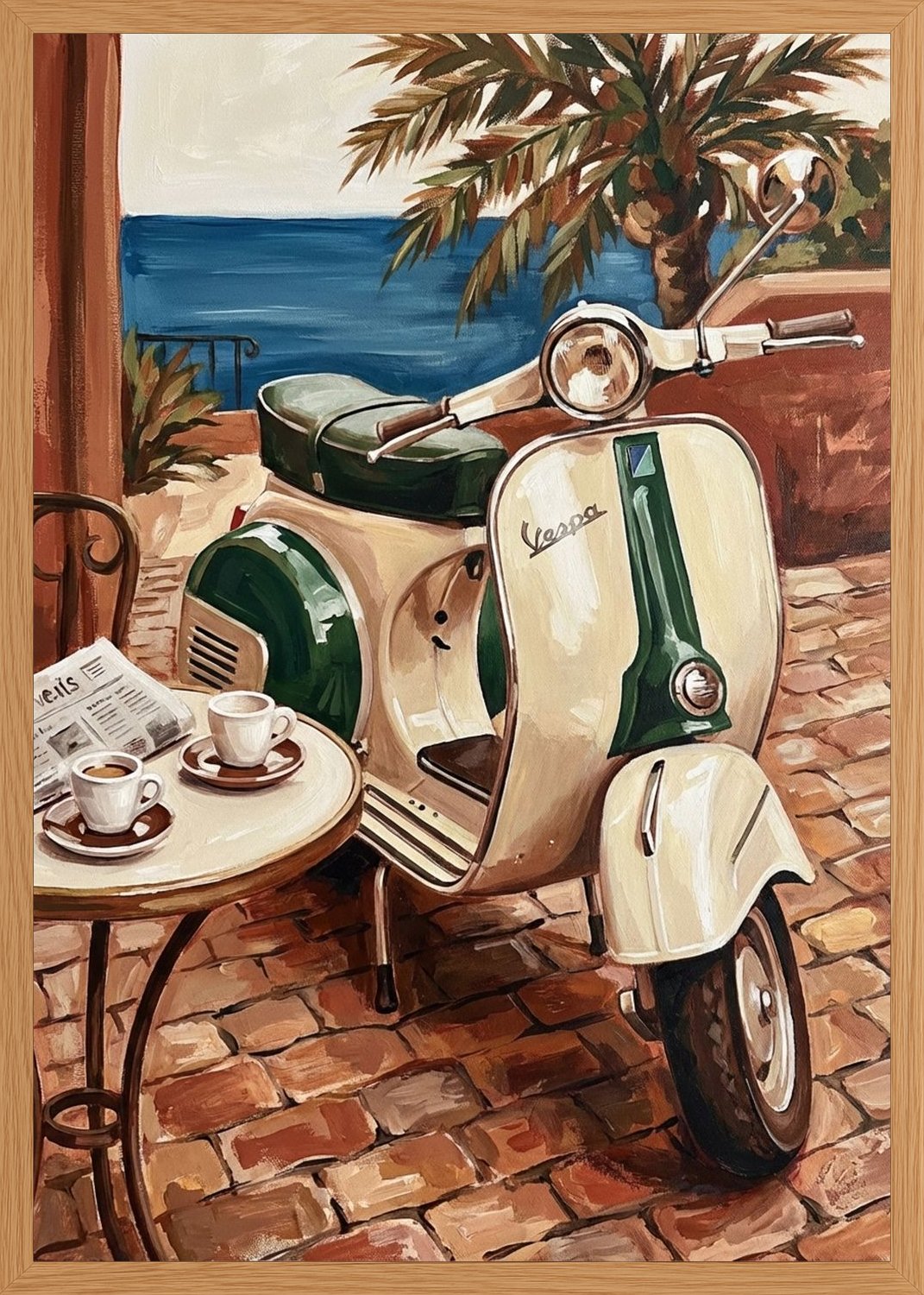 Poster in oak frame